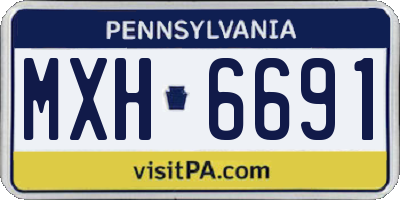 PA license plate MXH6691