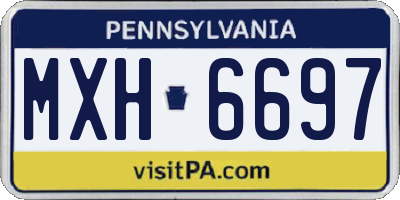 PA license plate MXH6697