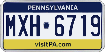 PA license plate MXH6719