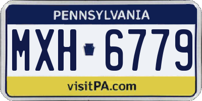 PA license plate MXH6779