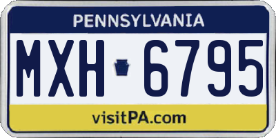 PA license plate MXH6795