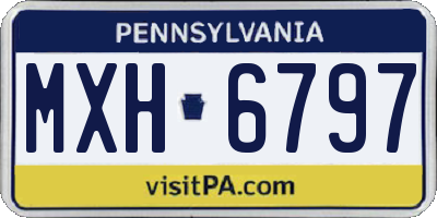 PA license plate MXH6797