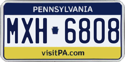 PA license plate MXH6808