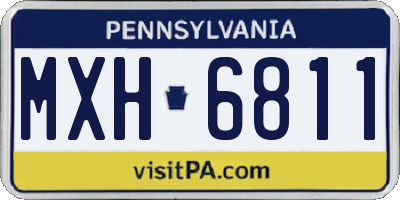 PA license plate MXH6811