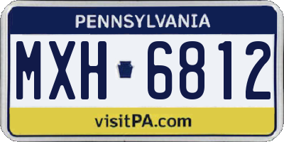 PA license plate MXH6812