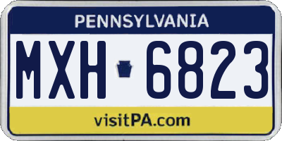 PA license plate MXH6823