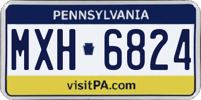 PA license plate MXH6824
