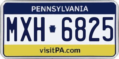 PA license plate MXH6825