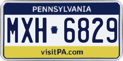 PA license plate MXH6829