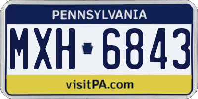 PA license plate MXH6843