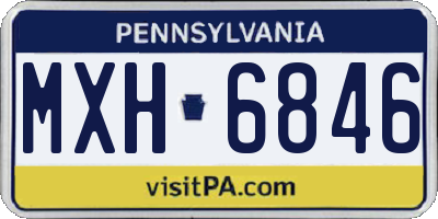PA license plate MXH6846