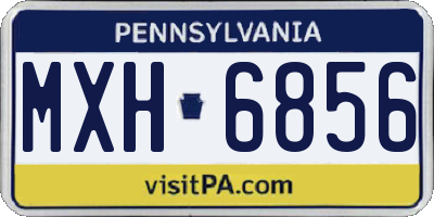 PA license plate MXH6856