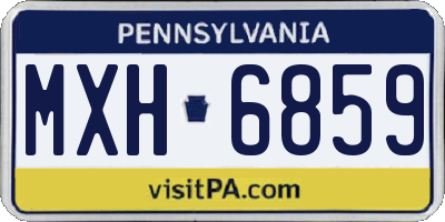 PA license plate MXH6859