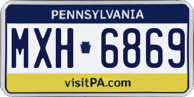 PA license plate MXH6869