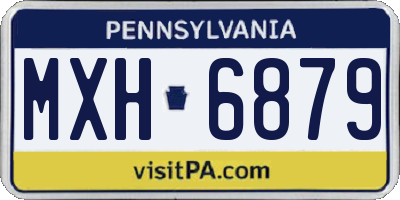 PA license plate MXH6879