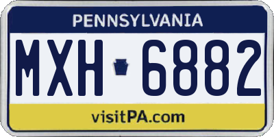 PA license plate MXH6882