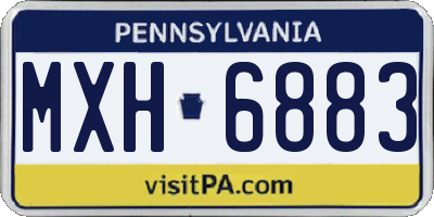 PA license plate MXH6883