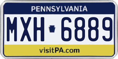 PA license plate MXH6889