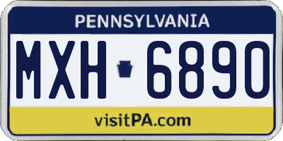 PA license plate MXH6890