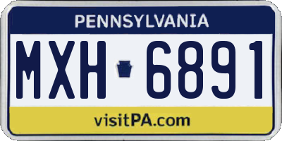 PA license plate MXH6891