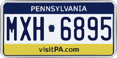 PA license plate MXH6895