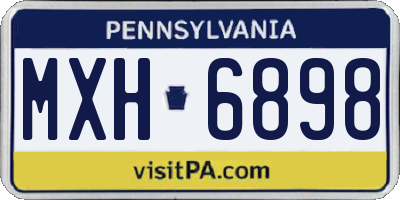 PA license plate MXH6898
