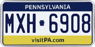 PA license plate MXH6908