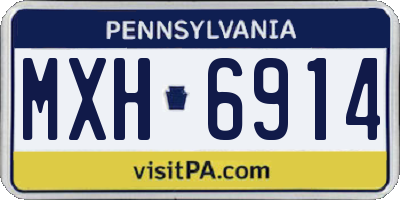 PA license plate MXH6914