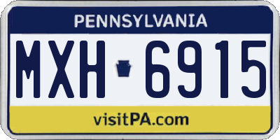 PA license plate MXH6915