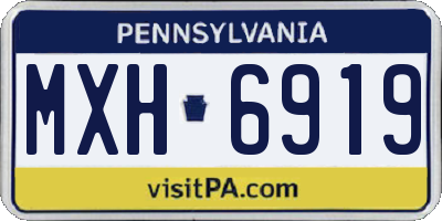 PA license plate MXH6919