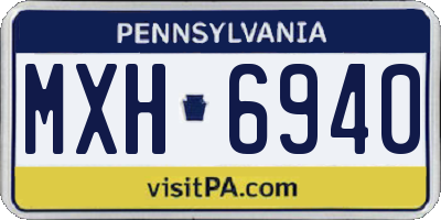 PA license plate MXH6940