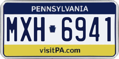 PA license plate MXH6941