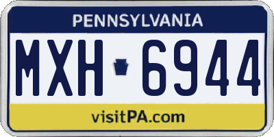 PA license plate MXH6944