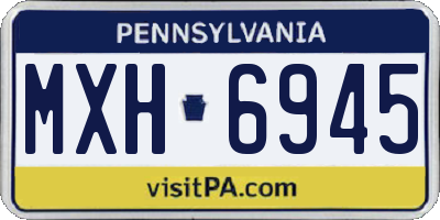 PA license plate MXH6945