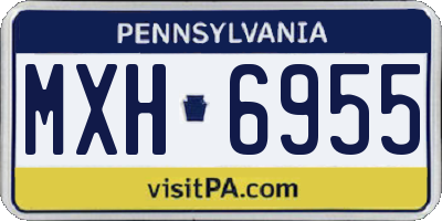 PA license plate MXH6955