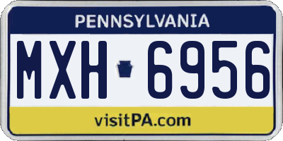 PA license plate MXH6956