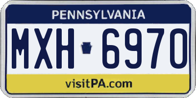 PA license plate MXH6970