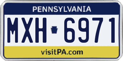 PA license plate MXH6971