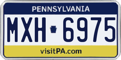 PA license plate MXH6975