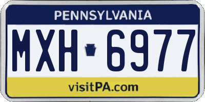 PA license plate MXH6977