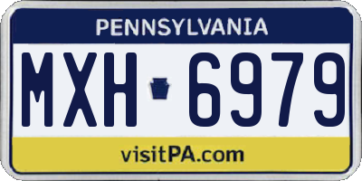 PA license plate MXH6979