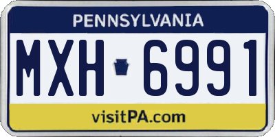 PA license plate MXH6991