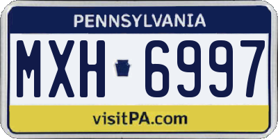 PA license plate MXH6997