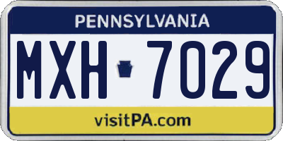 PA license plate MXH7029