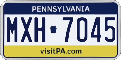 PA license plate MXH7045