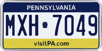 PA license plate MXH7049
