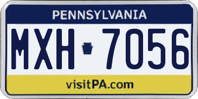 PA license plate MXH7056