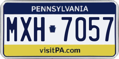 PA license plate MXH7057