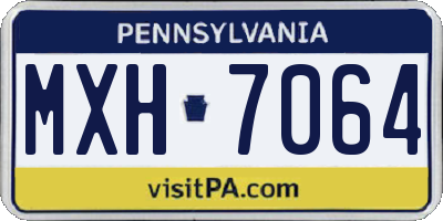 PA license plate MXH7064