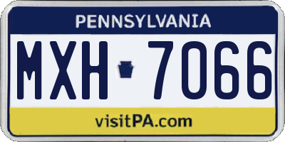 PA license plate MXH7066